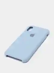 Светло-синий силиконовый чехол iPhone X / iPhone XS, Silicone Case, с открытым низом
