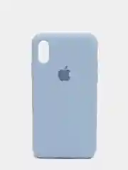 Светло-синий силиконовый чехол iPhone X / iPhone XS, Silicone Case, с открытым низом