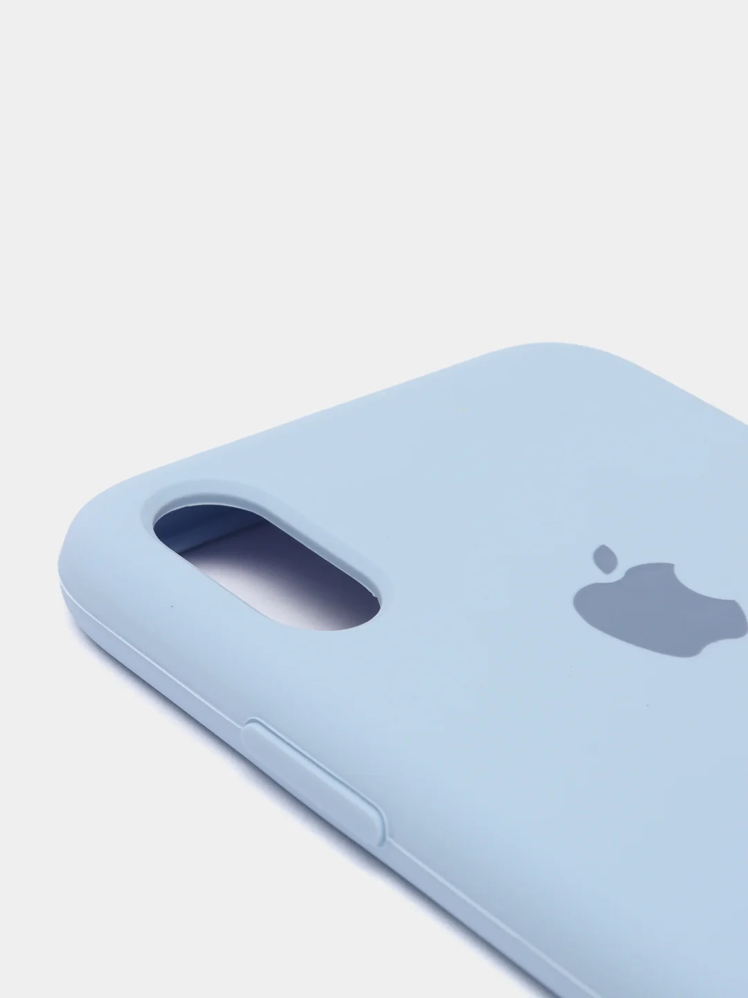 Светло-синий силиконовый чехол iPhone X / iPhone XS, Silicone Case, с открытым низом