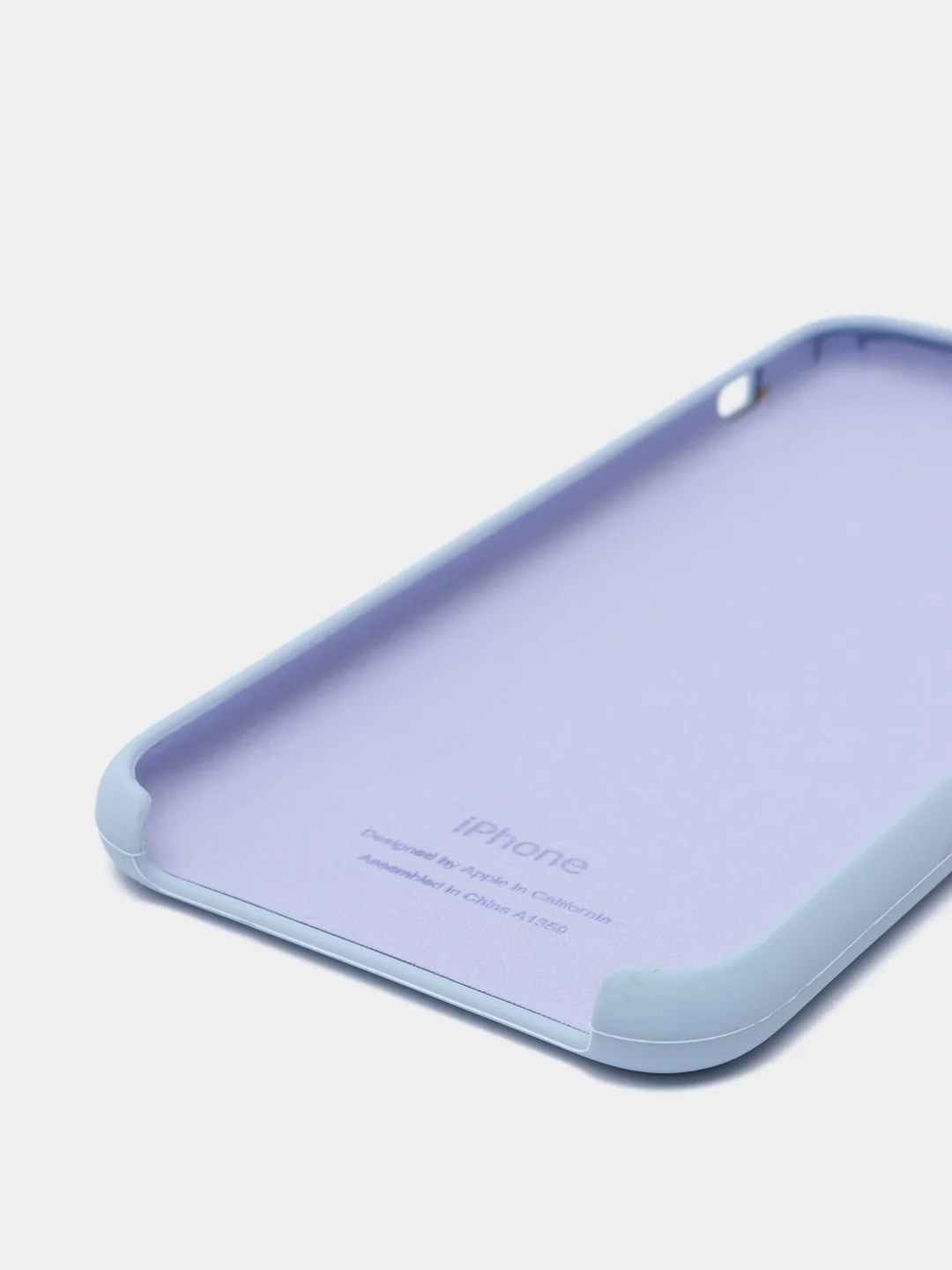 Светло-синий силиконовый чехол iPhone X / iPhone XS, Silicone Case, с открытым низом