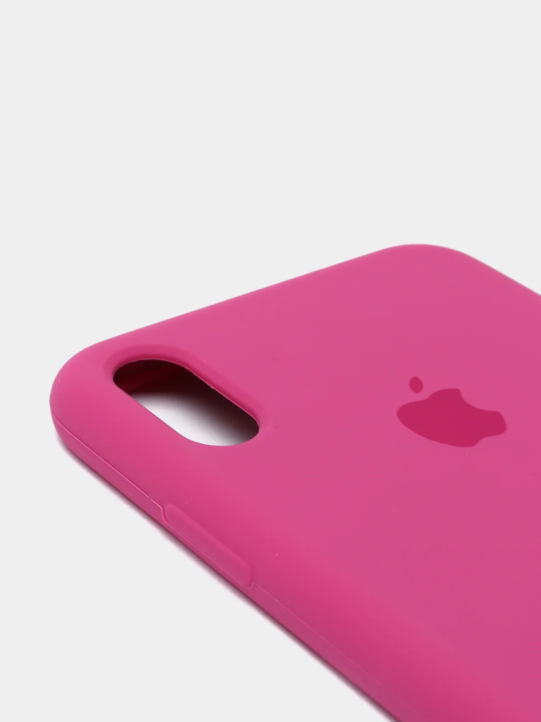 Тёмно-розовый силиконовый чехол iPhone XS Max, Silicone Case, с открытым низом