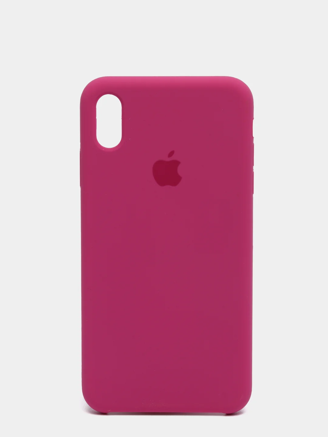 Тёмно-розовый силиконовый чехол iPhone XS Max, Silicone Case, с открытым низом