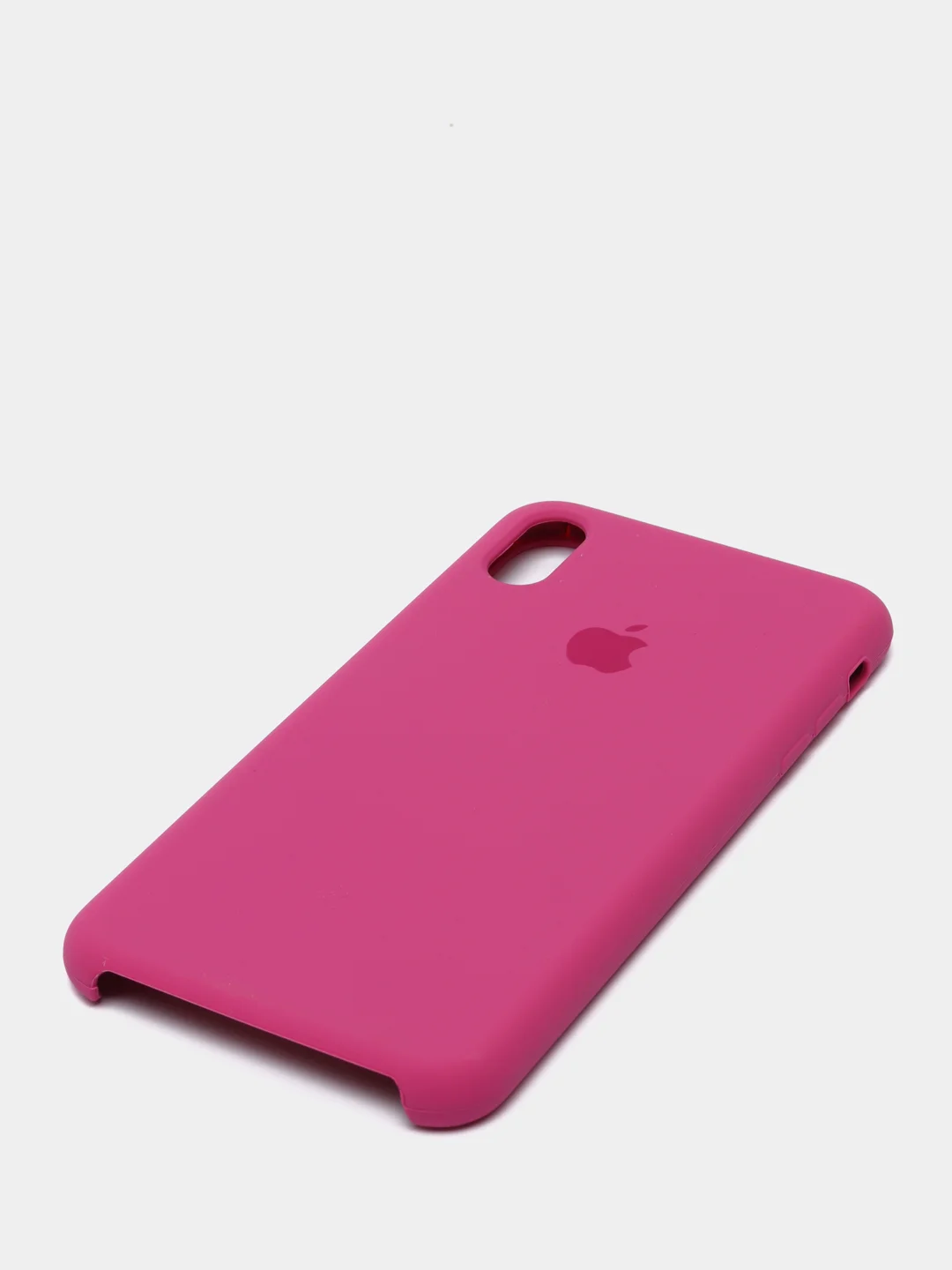 Тёмно-розовый силиконовый чехол iPhone XS Max, Silicone Case, с открытым низом