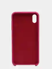 Тёмно-розовый силиконовый чехол iPhone XS Max, Silicone Case, с открытым низом