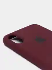 Тёмно-бордовый силиконовый чехол iPhone X / iPhone XS, Silicone Case, с открытым низом