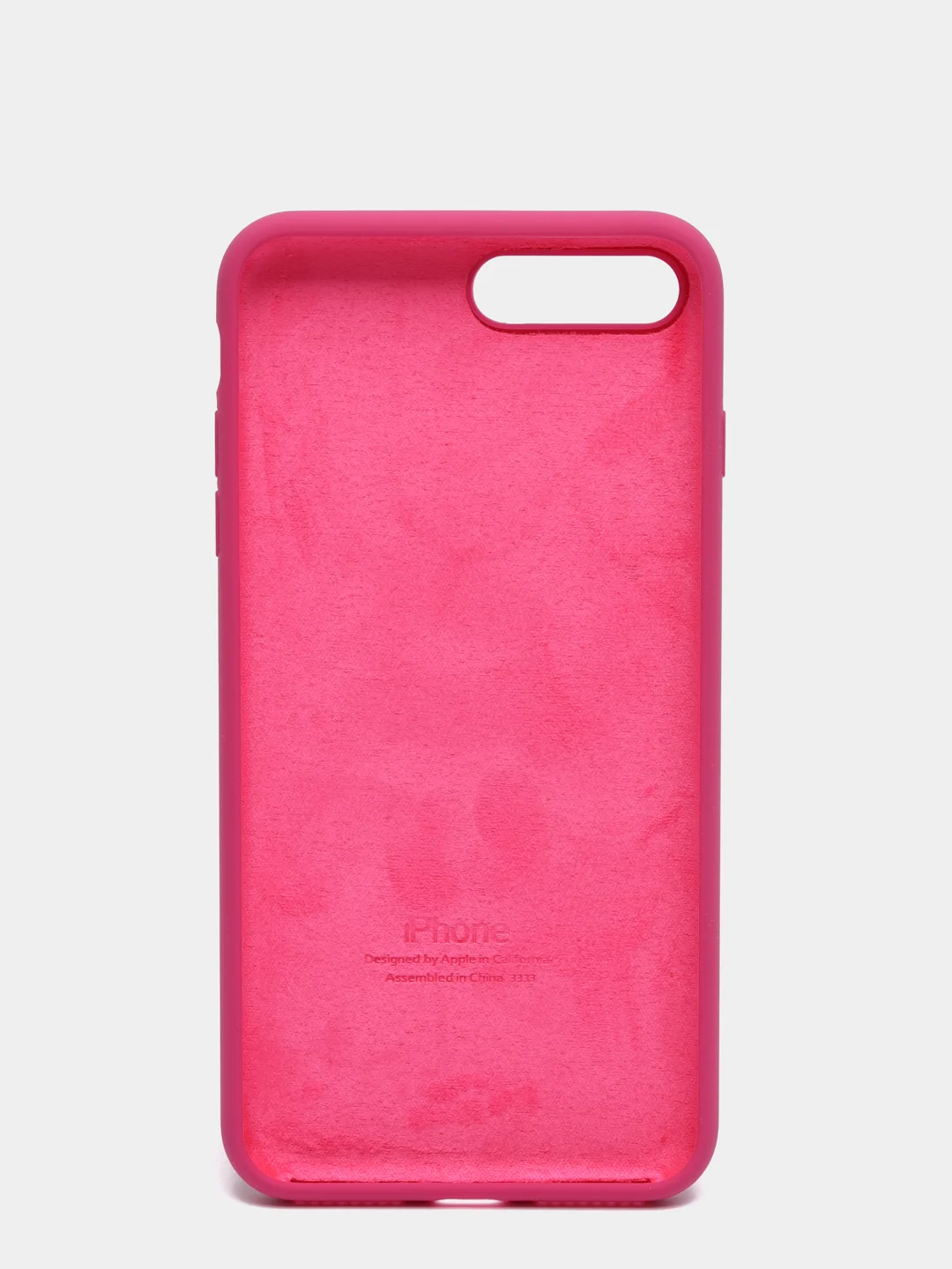 Тёмно-розовый силиконовый чехол iPhone 7 Plus / iPhone 8 Plus, Silicone Case, с закрытым низом