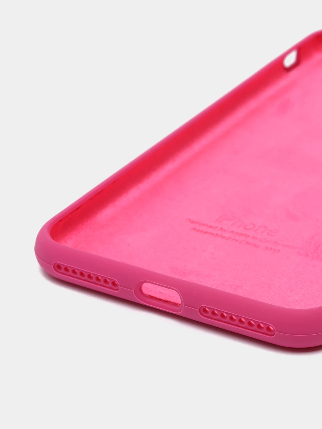 Тёмно-розовый силиконовый чехол iPhone 7 Plus / iPhone 8 Plus, Silicone Case, с закрытым низом
