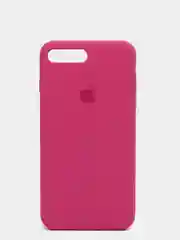 Тёмно-розовый силиконовый чехол iPhone 7 Plus / iPhone 8 Plus, Silicone Case, с закрытым низом