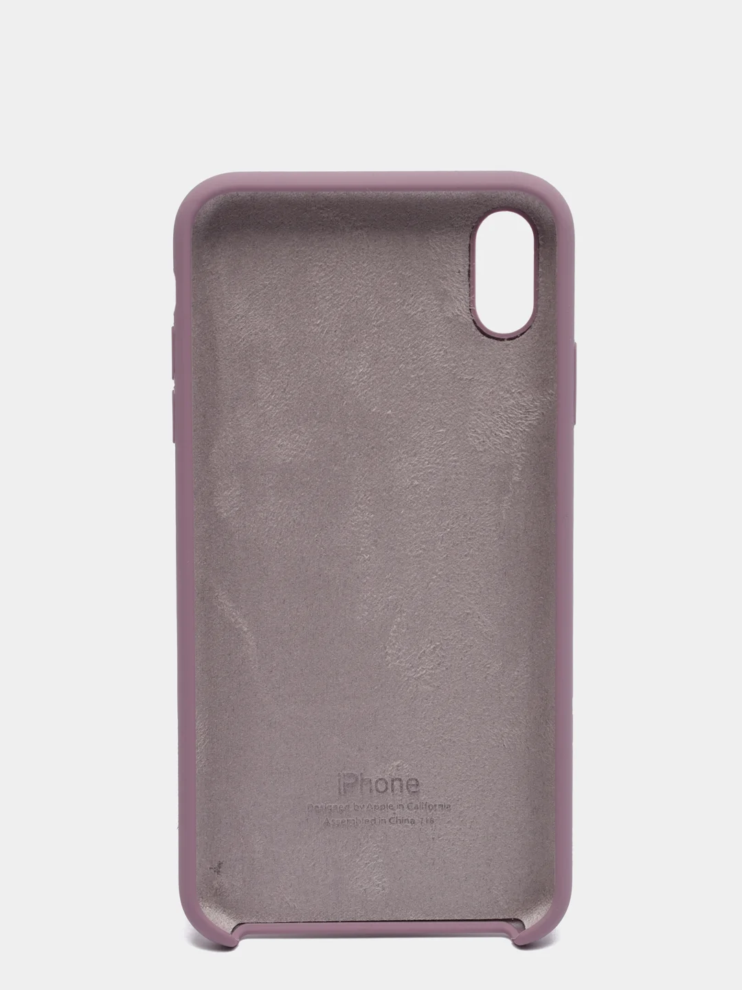 Сиреневый силиконовый чехол iPhone XS Max, Silicone Case, с открытым низом