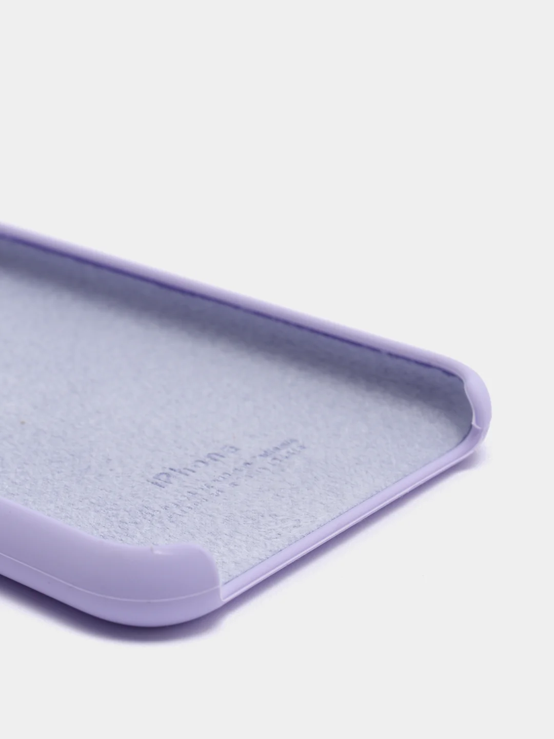 Лавандовый силиконовый чехол iPhone X / iPhone XS, Silicone Case, с открытым низом
