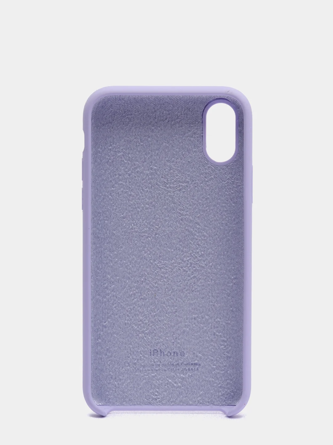Лавандовый силиконовый чехол iPhone X / iPhone XS, Silicone Case, с открытым низом