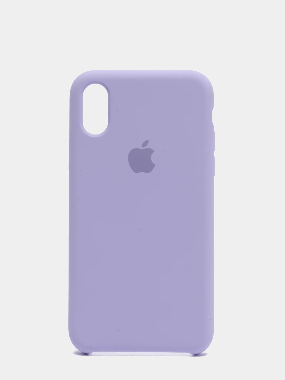 Лавандовый силиконовый чехол iPhone X / iPhone XS, Silicone Case, с открытым низом