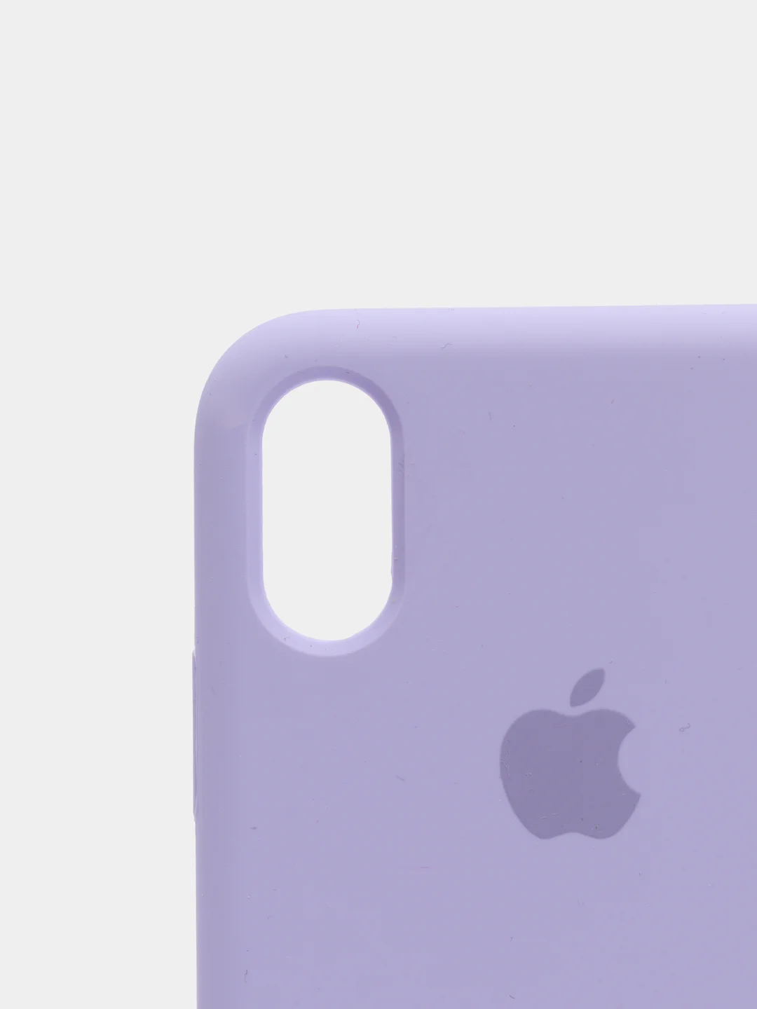 Лавандовый силиконовый чехол iPhone X / iPhone XS, Silicone Case, с открытым низом