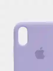 Лавандовый силиконовый чехол iPhone X / iPhone XS, Silicone Case, с открытым низом