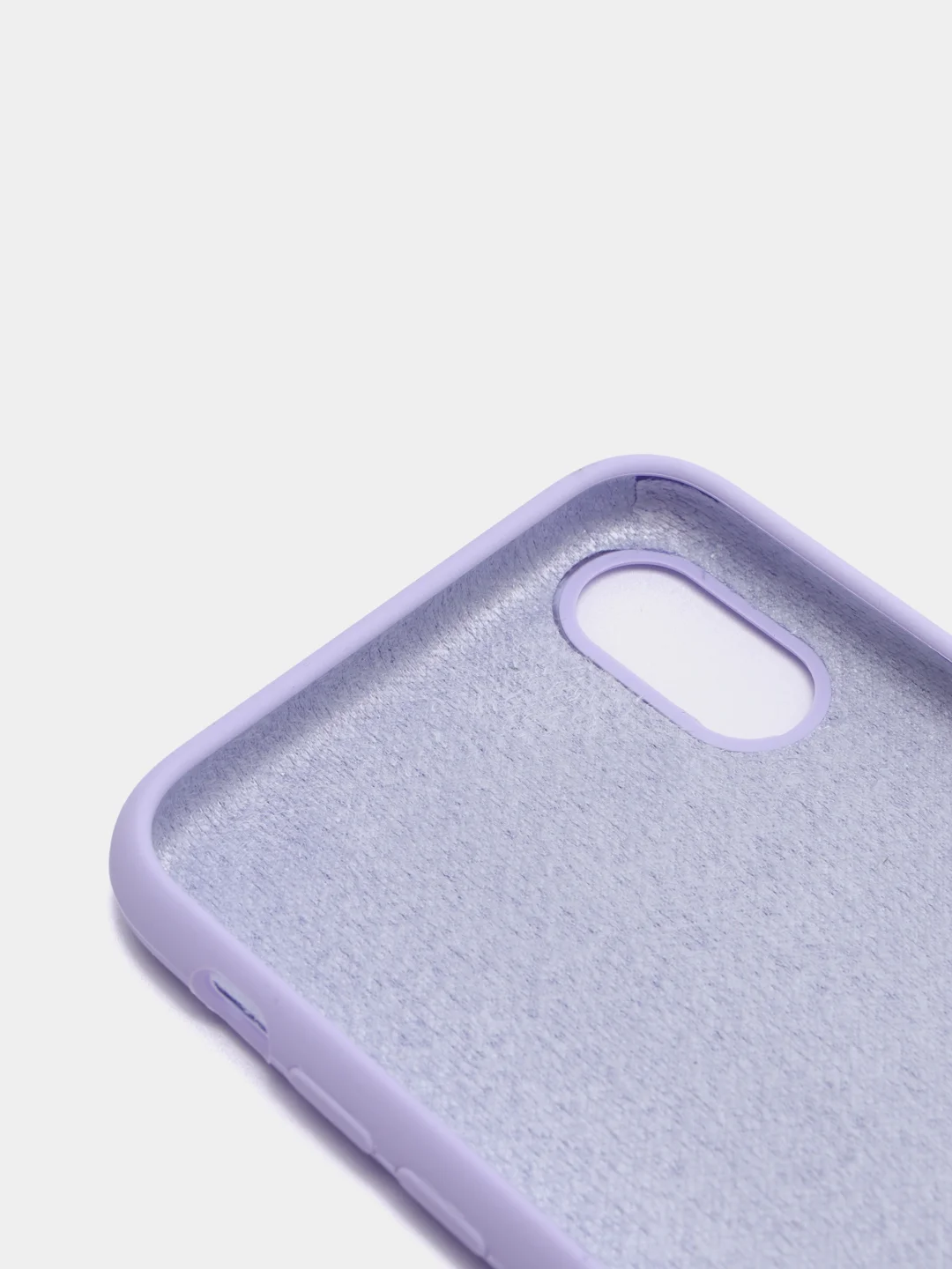 Лавандовый силиконовый чехол iPhone X / iPhone XS, Silicone Case, с открытым низом