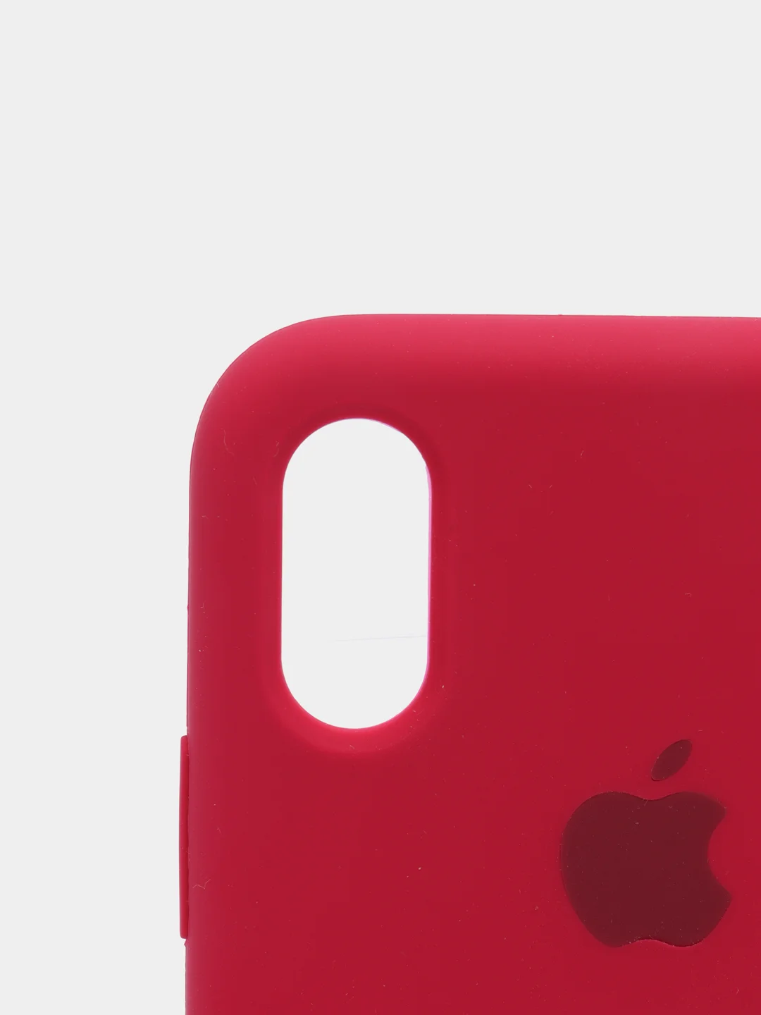 Бордовый силиконовый чехол iPhone X / iPhone XS, Silicone Case, с закрытым низом