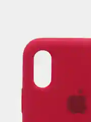 Бордовый силиконовый чехол iPhone X / iPhone XS, Silicone Case, с закрытым низом