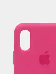 Тёмно-розовый силиконовый чехол iPhone X / iPhone XS, Silicone Case, с закрытым низом