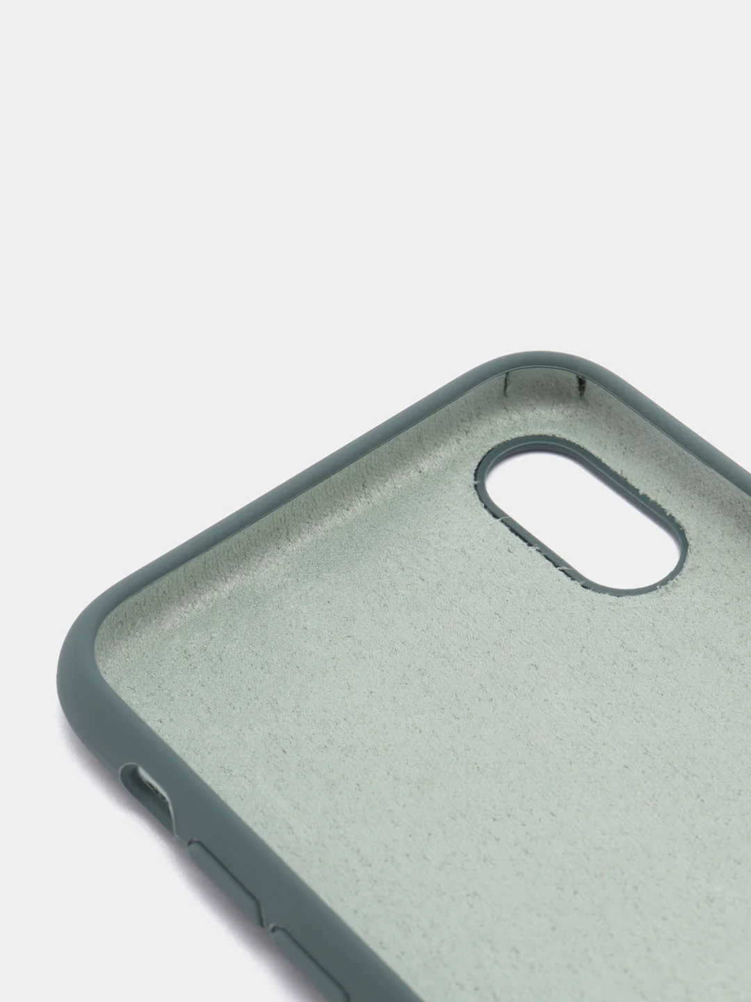 Тёмно-бирюзовый силиконовый чехол iPhone X / iPhone XS, Silicone Case, с открытым низом