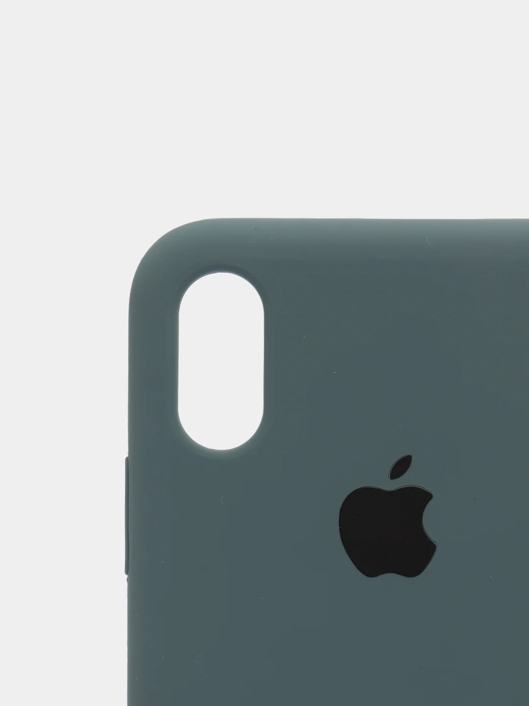 Тёмно-бирюзовый силиконовый чехол iPhone X / iPhone XS, Silicone Case, с открытым низом