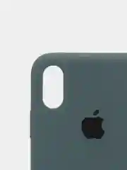 Тёмно-бирюзовый силиконовый чехол iPhone X / iPhone XS, Silicone Case, с открытым низом