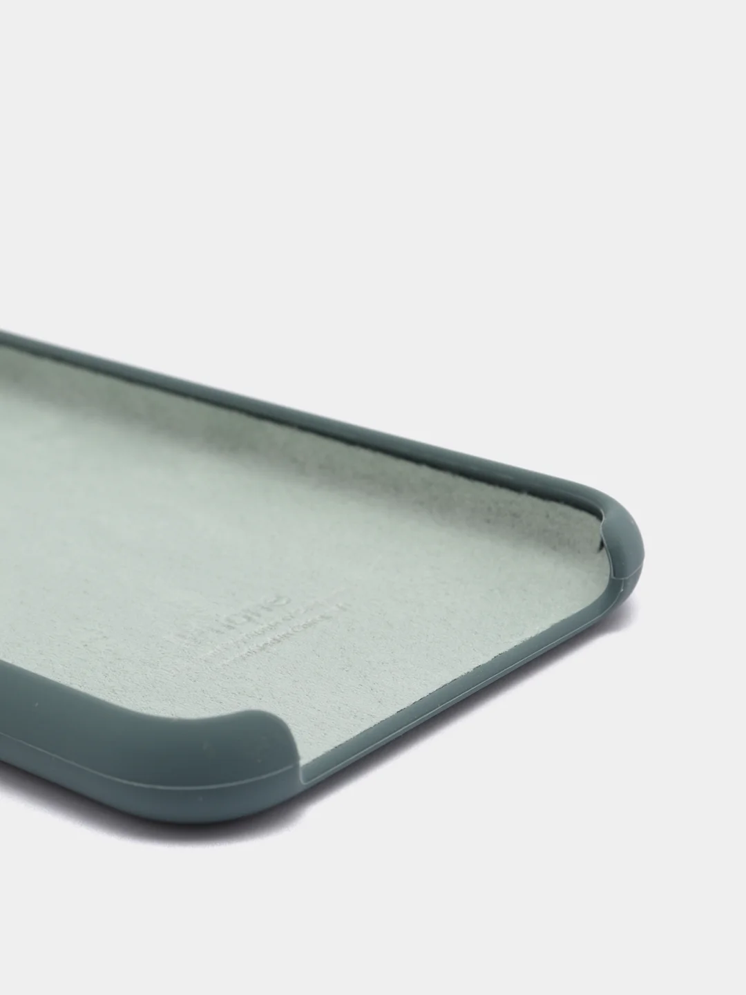 Тёмно-бирюзовый силиконовый чехол iPhone X / iPhone XS, Silicone Case, с открытым низом