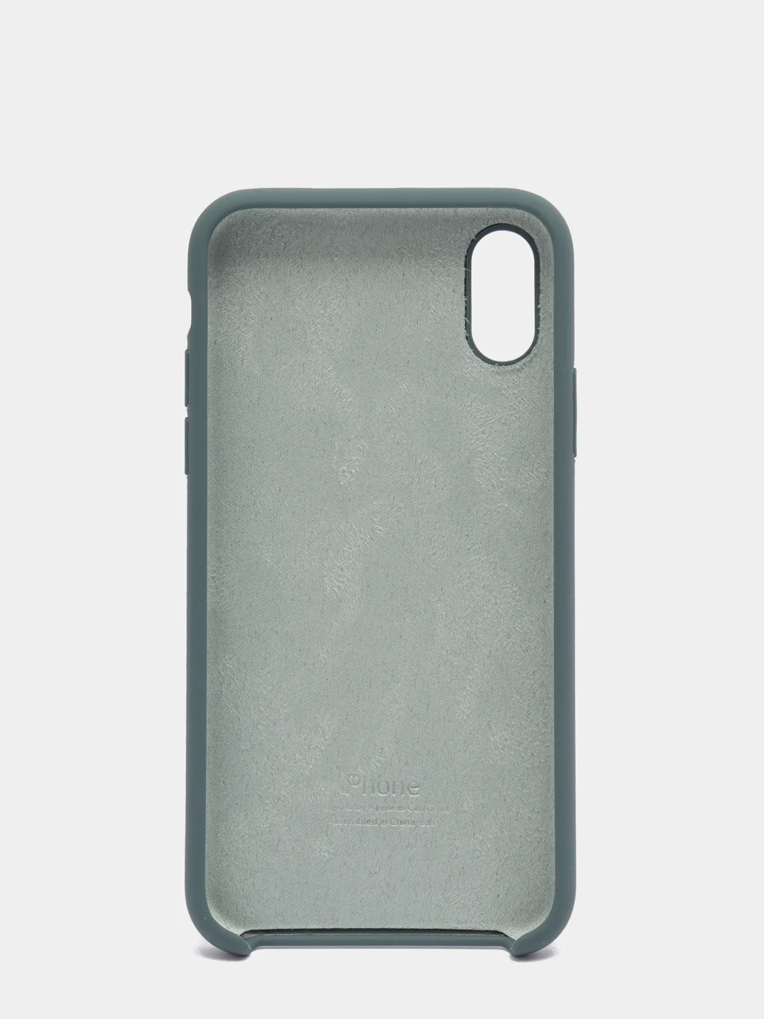 Тёмно-бирюзовый силиконовый чехол iPhone X / iPhone XS, Silicone Case, с открытым низом