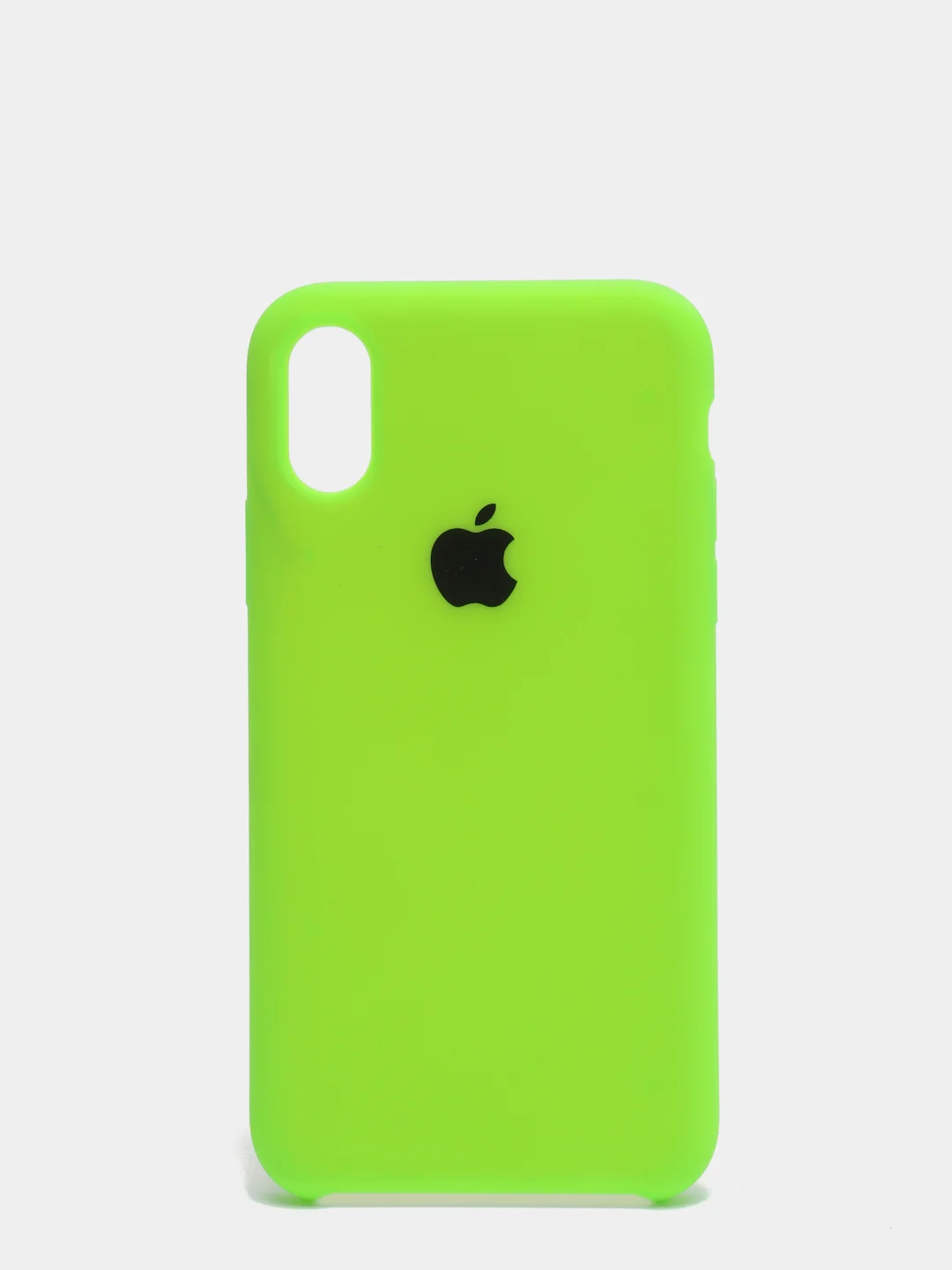 Салатовый силиконовый чехол iPhone X / iPhone XS, Silicone Case, с открытым низом