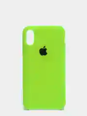 Салатовый силиконовый чехол iPhone X / iPhone XS, Silicone Case, с открытым низом