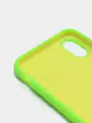 Салатовый силиконовый чехол iPhone X / iPhone XS, Silicone Case, с открытым низом