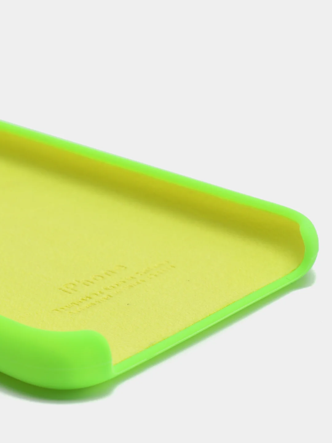 Салатовый силиконовый чехол iPhone X / iPhone XS, Silicone Case, с открытым низом