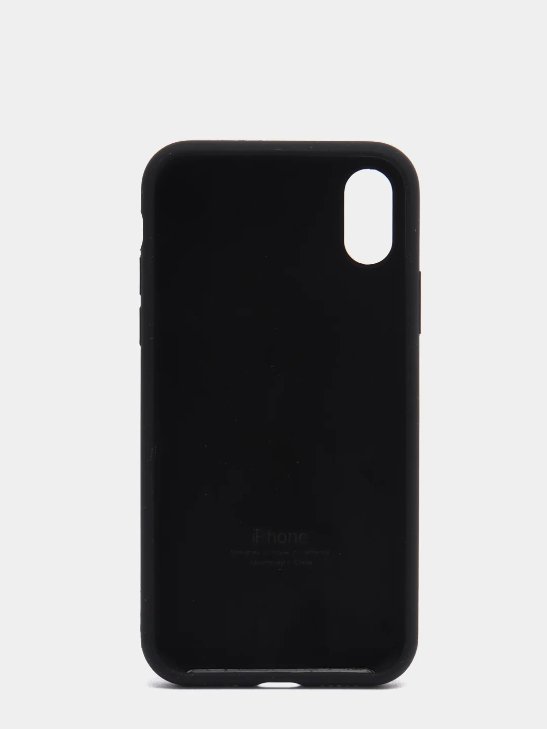 Черный силиконовый чехол iPhone X / iPhone XS, Silicone Case, с закрытым низом