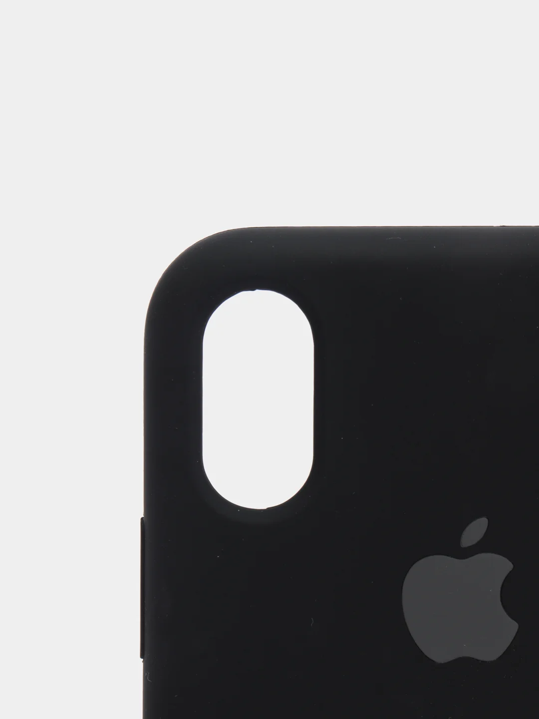 Черный силиконовый чехол iPhone X / iPhone XS, Silicone Case, с закрытым низом