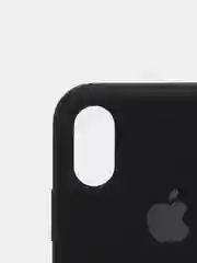 Черный силиконовый чехол iPhone X / iPhone XS, Silicone Case, с закрытым низом