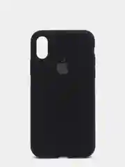 Черный силиконовый чехол iPhone X / iPhone XS, Silicone Case, с закрытым низом