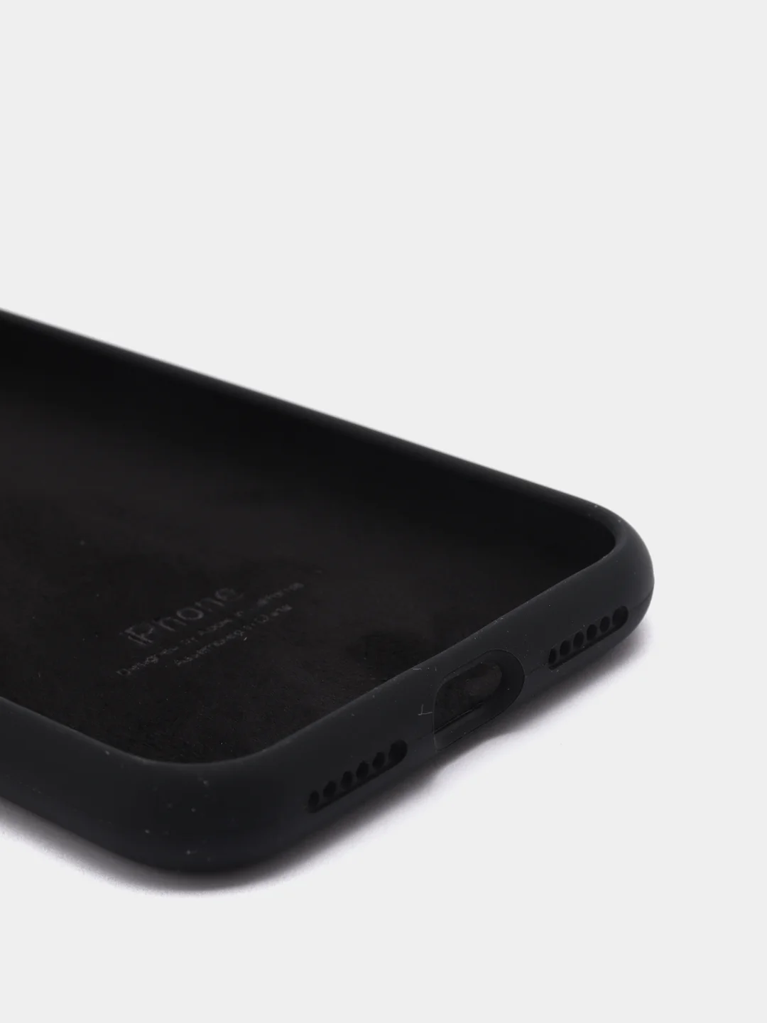 Черный силиконовый чехол iPhone X / iPhone XS, Silicone Case, с закрытым низом