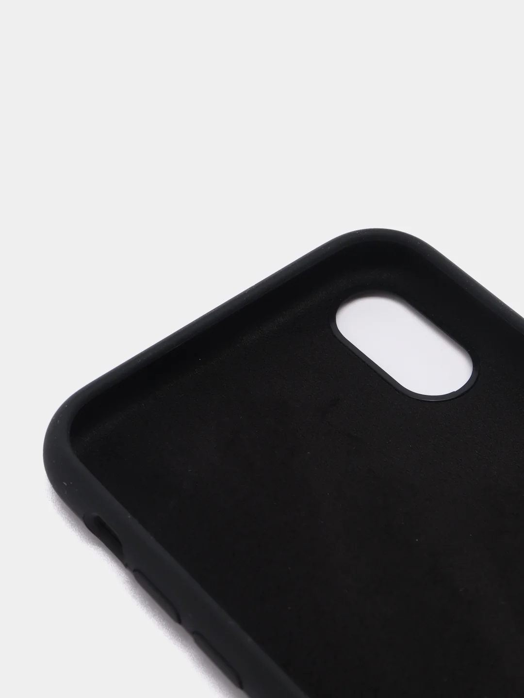 Черный силиконовый чехол iPhone X / iPhone XS, Silicone Case, с закрытым низом