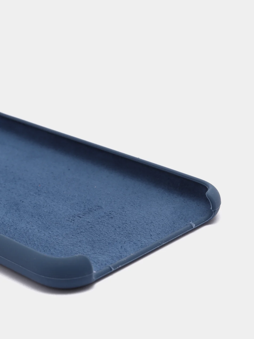 Синий меланж силиконовый чехол iPhone XS Max, Silicone Case, с открытым низом