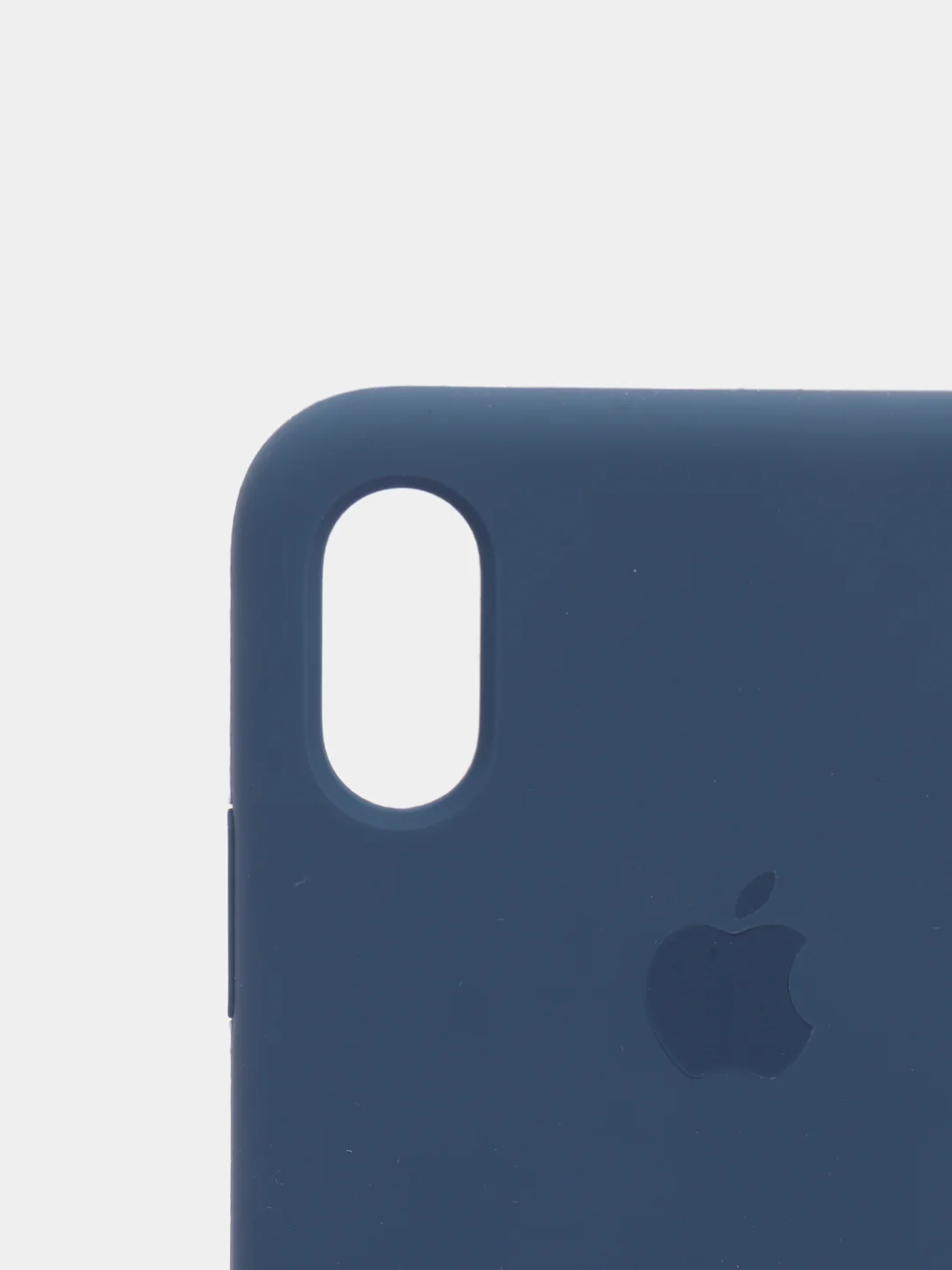 Синий меланж силиконовый чехол iPhone XS Max, Silicone Case, с открытым низом