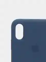 Синий меланж силиконовый чехол iPhone XS Max, Silicone Case, с открытым низом