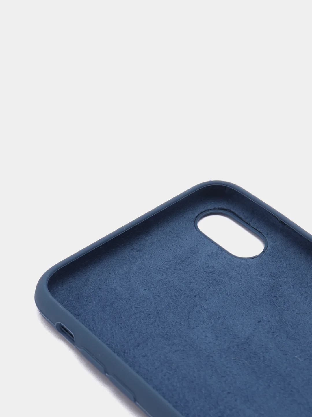 Синий меланж силиконовый чехол iPhone XS Max, Silicone Case, с открытым низом