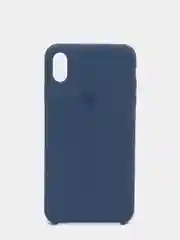 Синий меланж силиконовый чехол iPhone XS Max, Silicone Case, с открытым низом