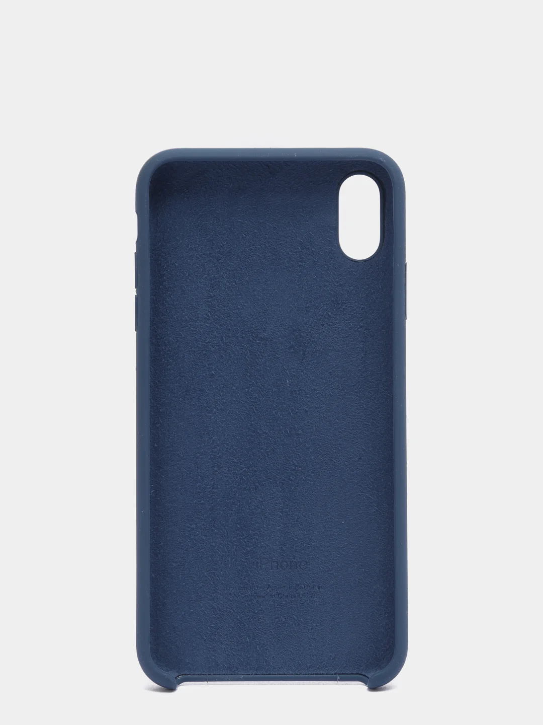 Синий меланж силиконовый чехол iPhone XS Max, Silicone Case, с открытым низом