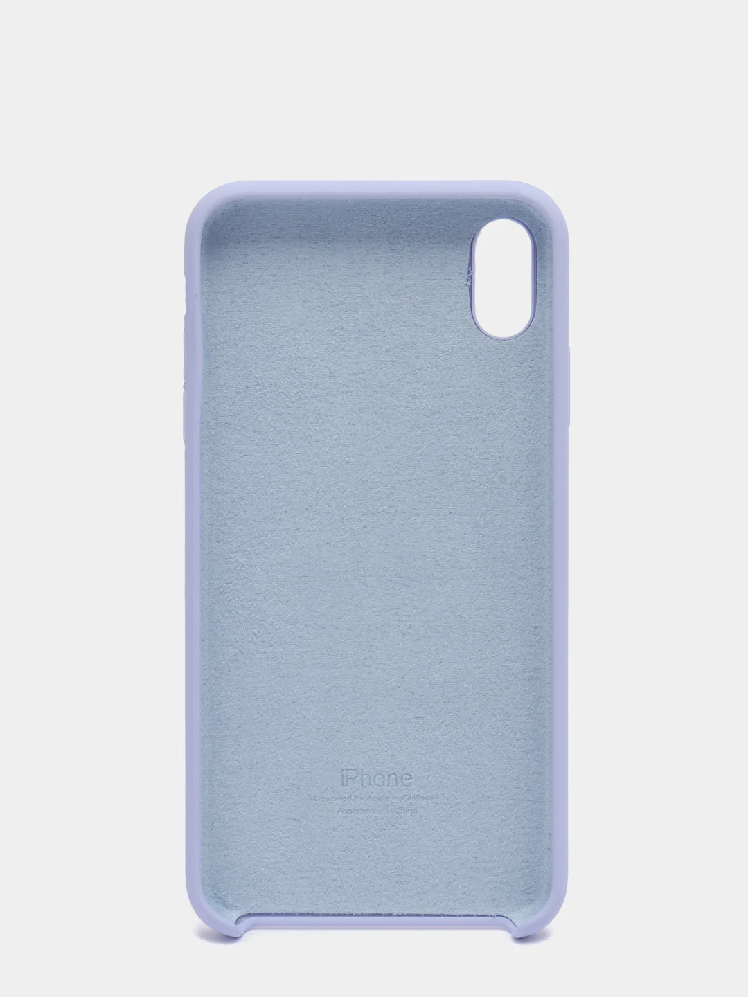 Лавандовый силиконовый чехол iPhone XS Max, Silicone Case, с открытым низом