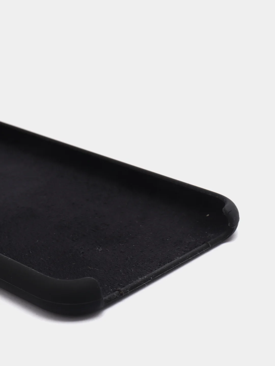 Черный силиконовый чехол iPhone XS Max, Silicone Case, с открытым низом