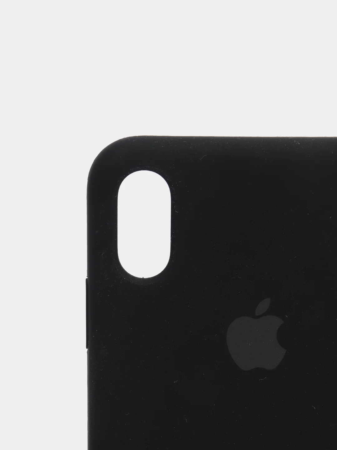 Черный силиконовый чехол iPhone XS Max, Silicone Case, с открытым низом