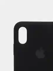 Черный силиконовый чехол iPhone XS Max, Silicone Case, с открытым низом