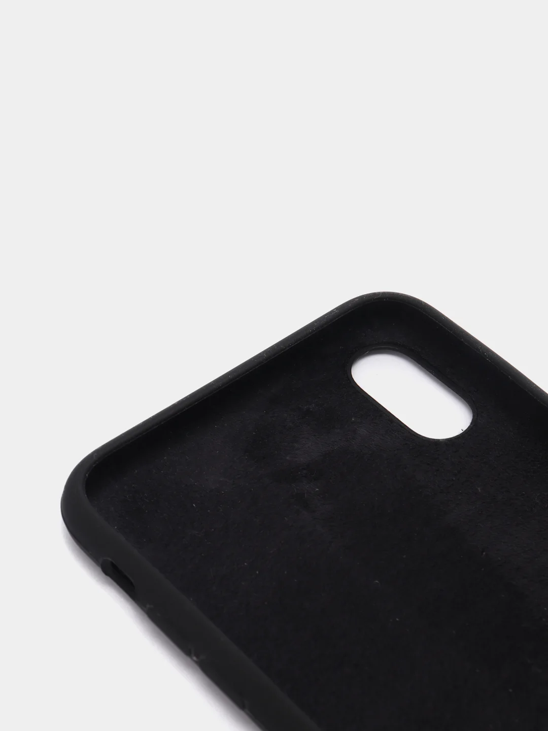 Черный силиконовый чехол iPhone XS Max, Silicone Case, с открытым низом