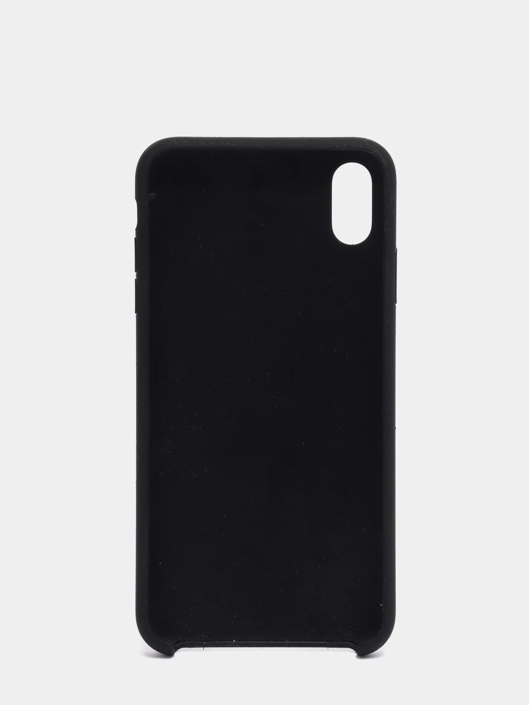 Черный силиконовый чехол iPhone XS Max, Silicone Case, с открытым низом
