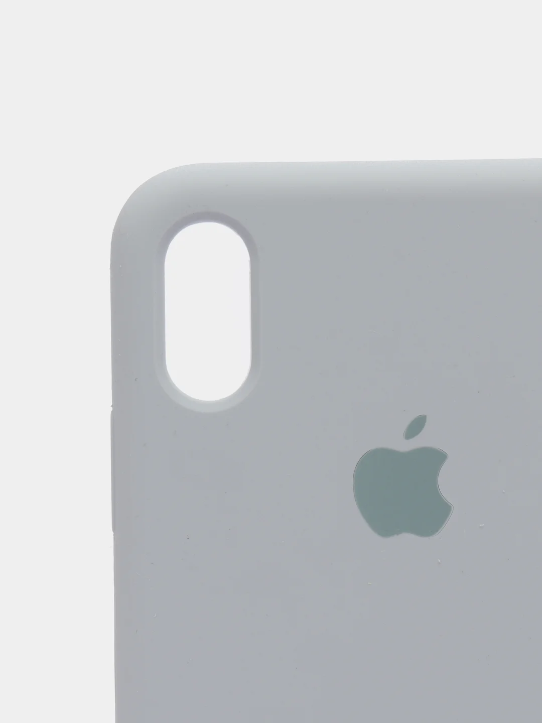Серый силиконовый чехол iPhone XS Max, Silicone Case, с открытым низом